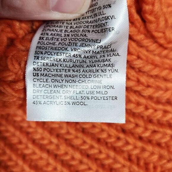 🔹️NWT H&M Divided Orange Soft Chunky Knit Cropped Sweater XSmall - Picture 14 of 14